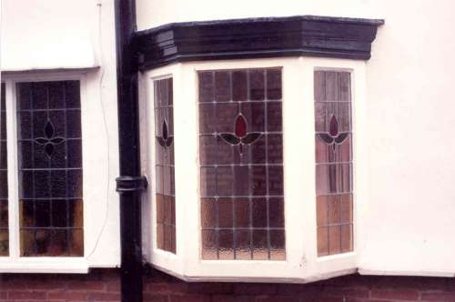 View from outside the house of the repaired window